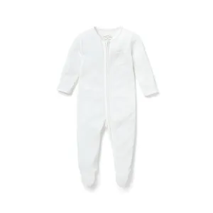MORI Clever Zip Sleepsuit - White