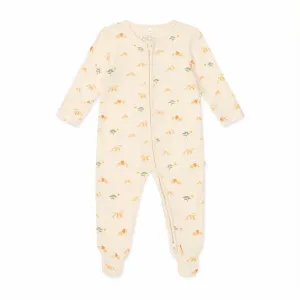 MORI Lion Two Way Zip-Up Sleepsuit - Lion Print