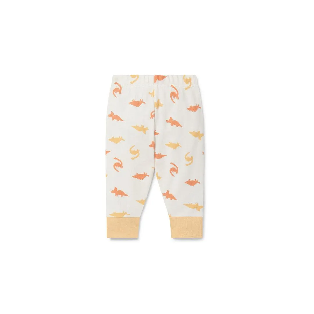 MORI Short Sleeve Pyjamas - Orange Dino