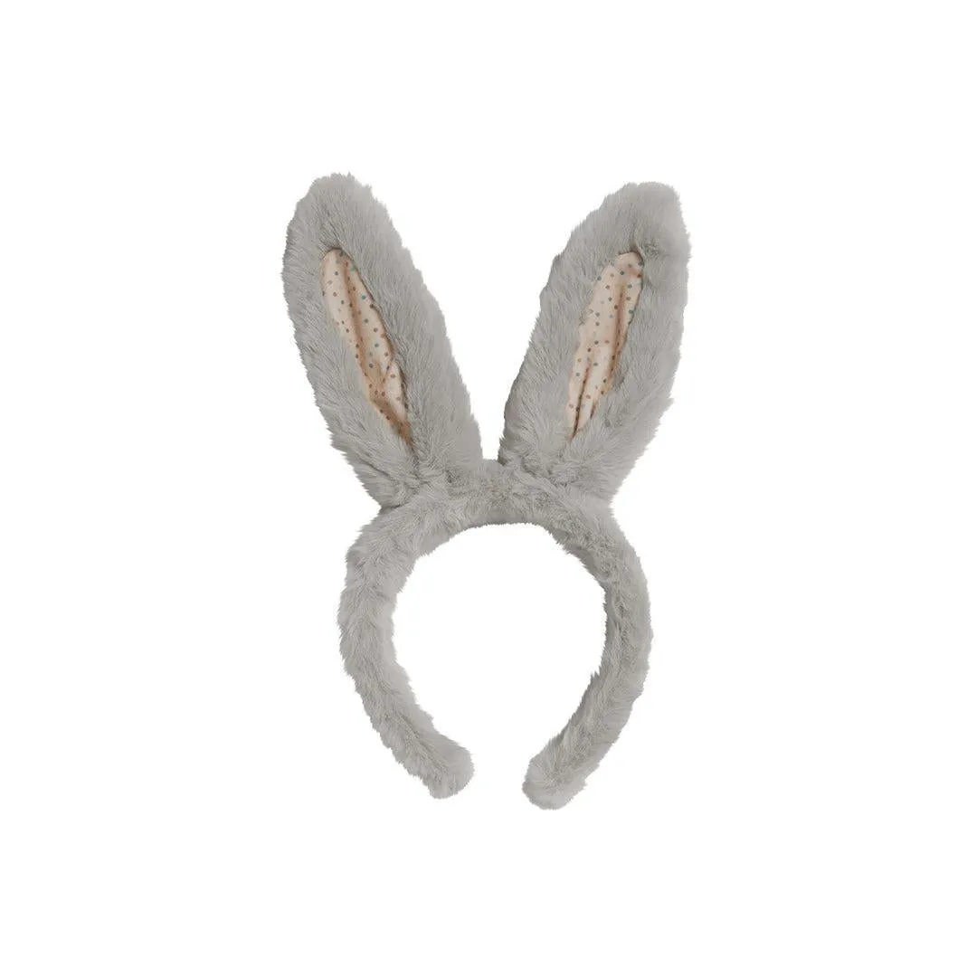 Olli Ella Fluffle Bunny Ear Headband  - Smoke