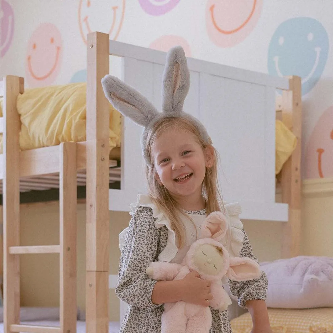 Olli Ella Fluffle Bunny Ear Headband  - Smoke