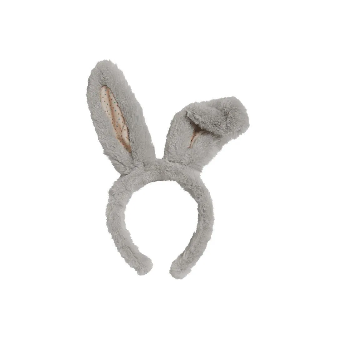 Olli Ella Fluffle Bunny Ear Headband  - Smoke