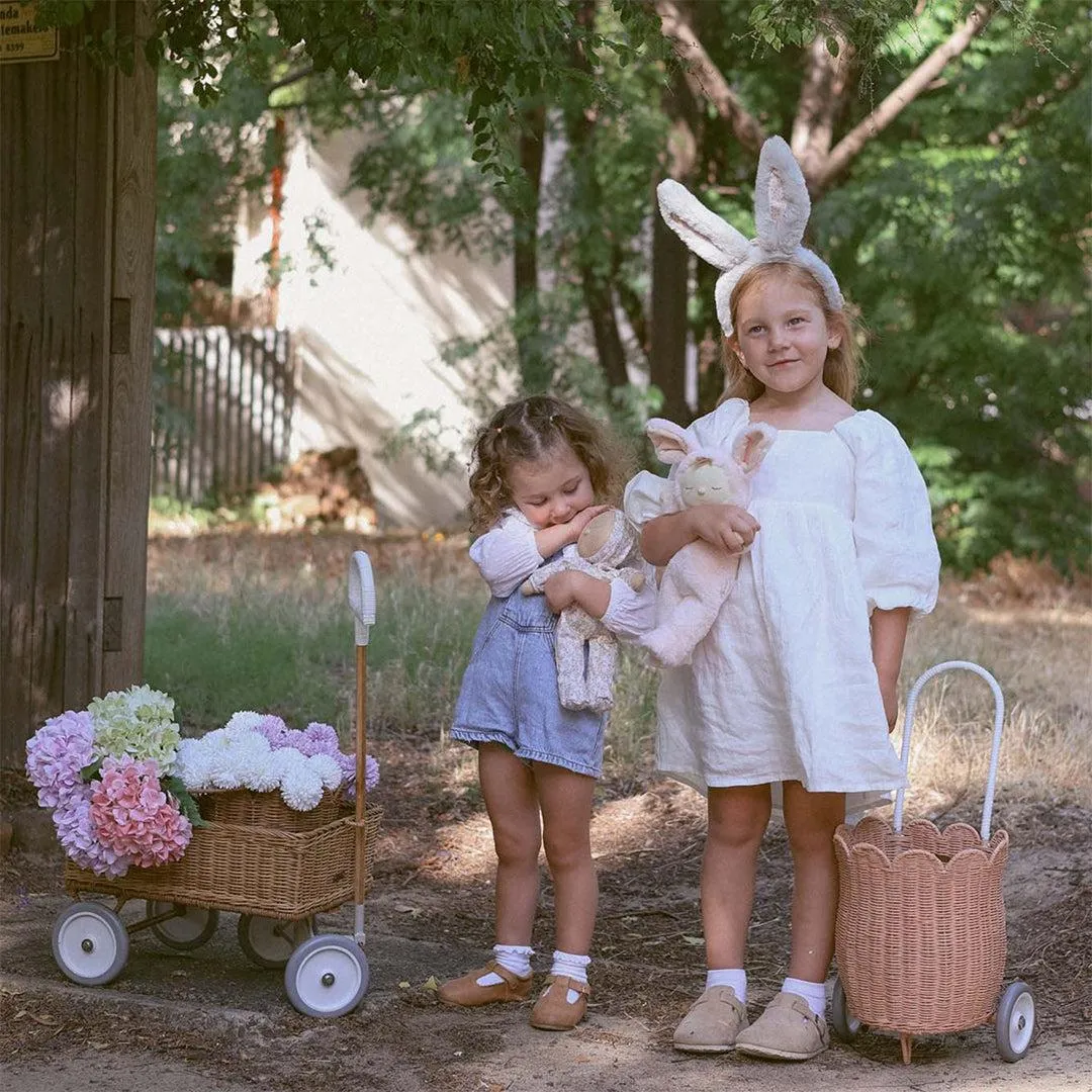 Olli Ella Fluffle Bunny Ear Headband  - Smoke