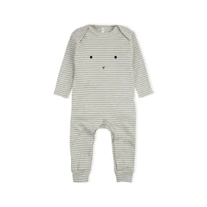 Organic Zoo Bunny Playsuit - Grey Stripes