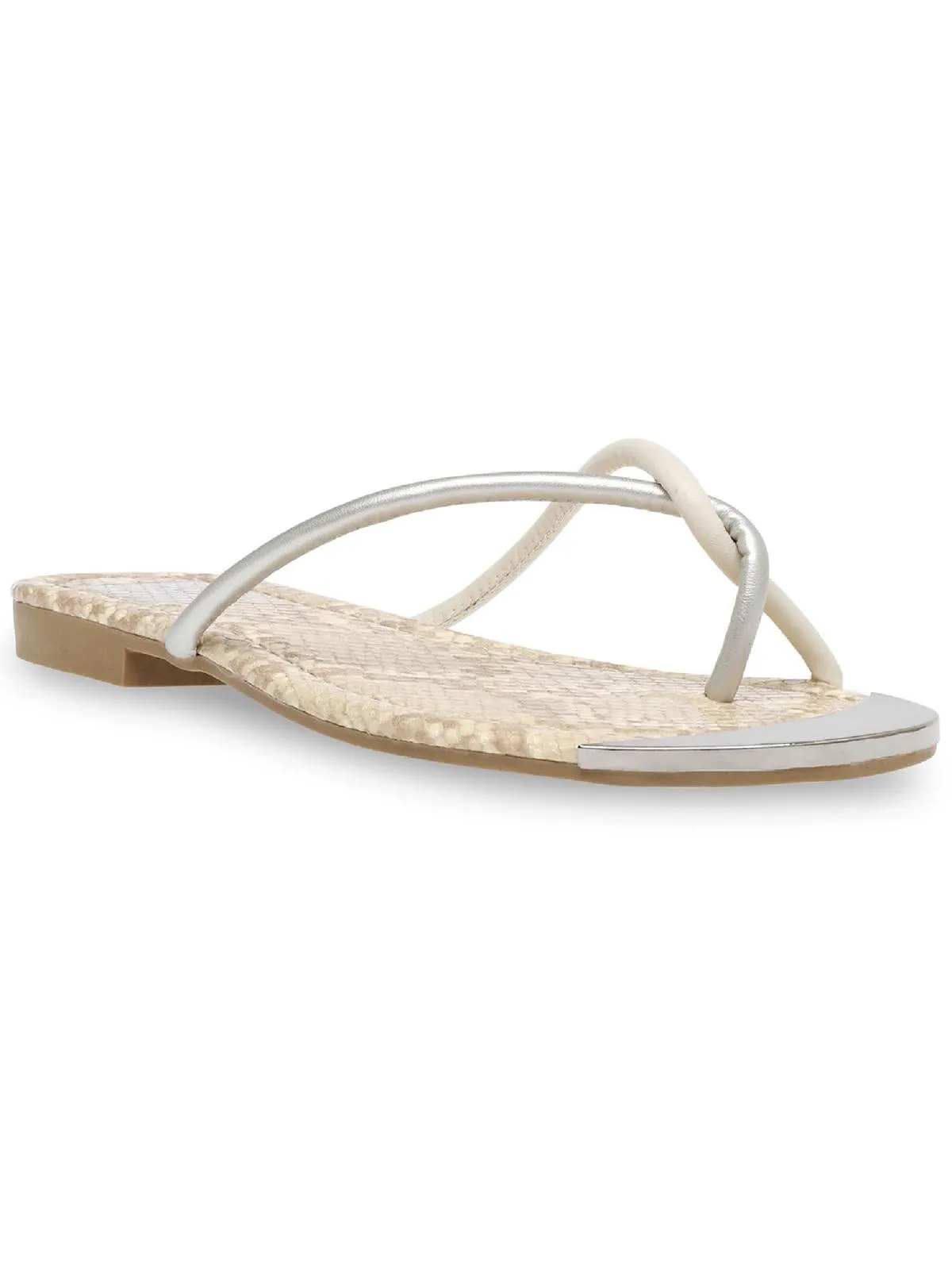 Penni Womens snake print toe loop Flip-Flops