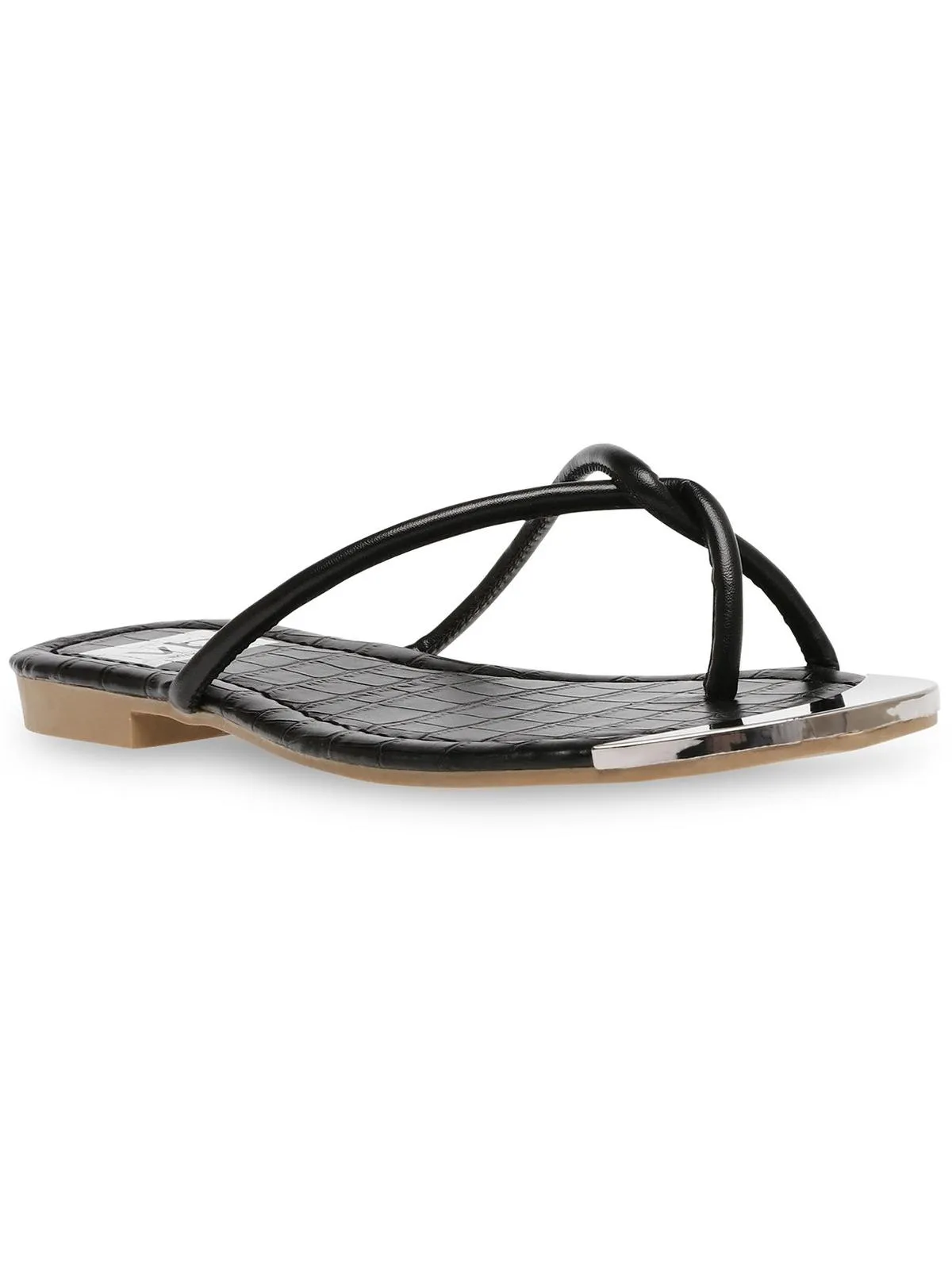 Penni Womens snake print toe loop Flip-Flops