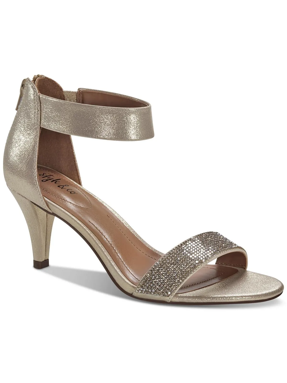 Phillys Womens Padded Insole Embellished Evening Heels