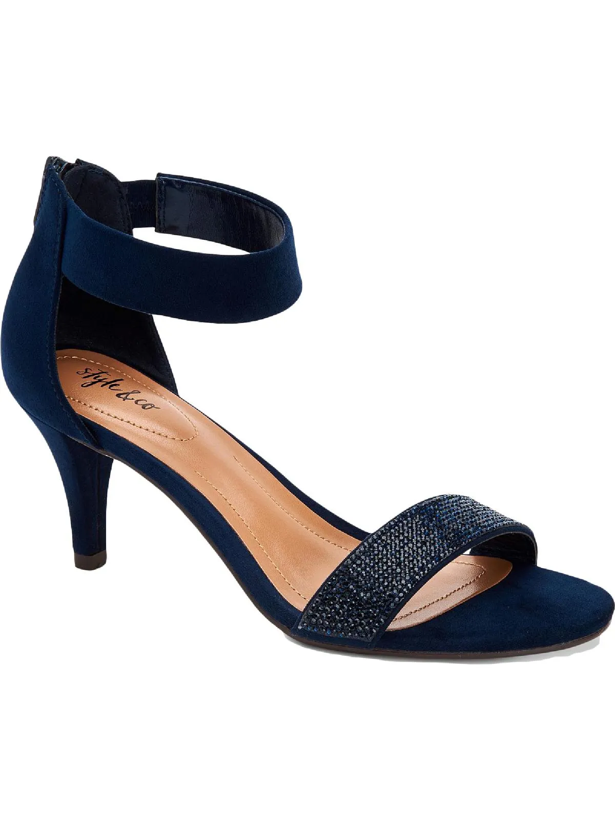 Phillys Womens Padded Insole Embellished Evening Heels