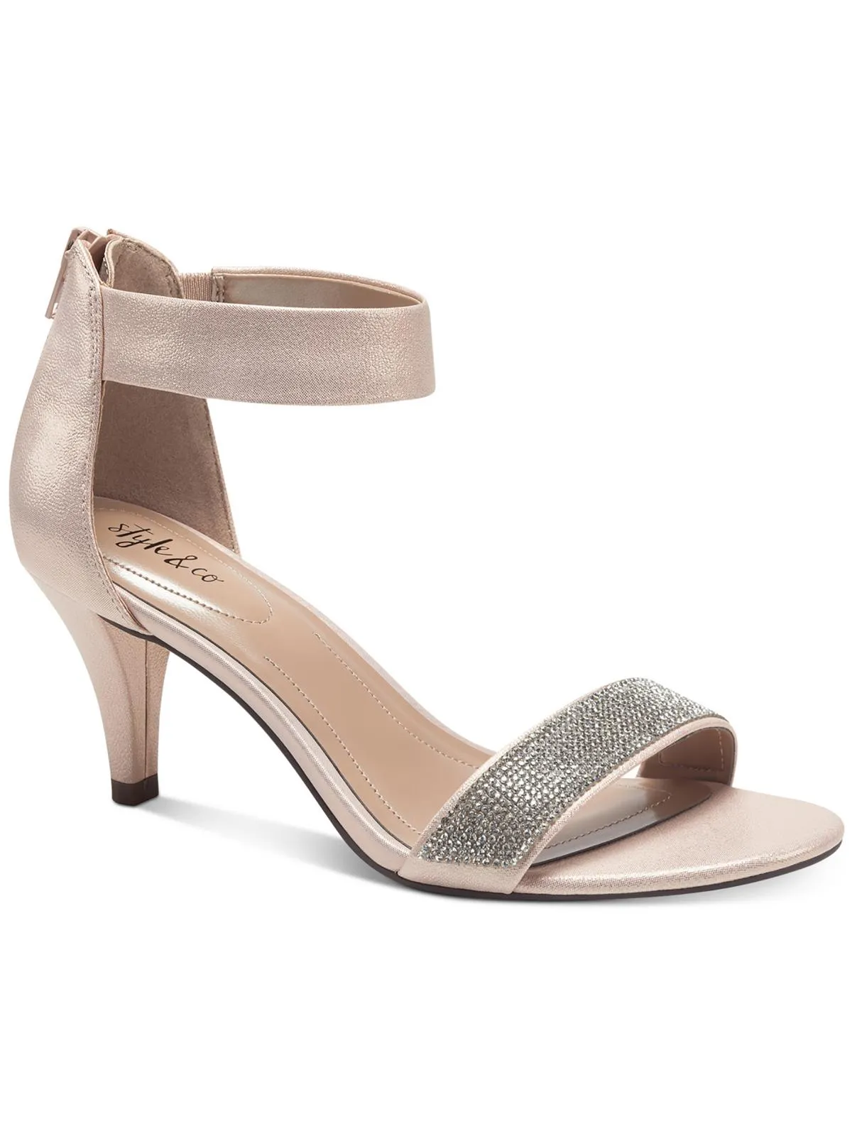 Phillys Womens Padded Insole Embellished Evening Heels