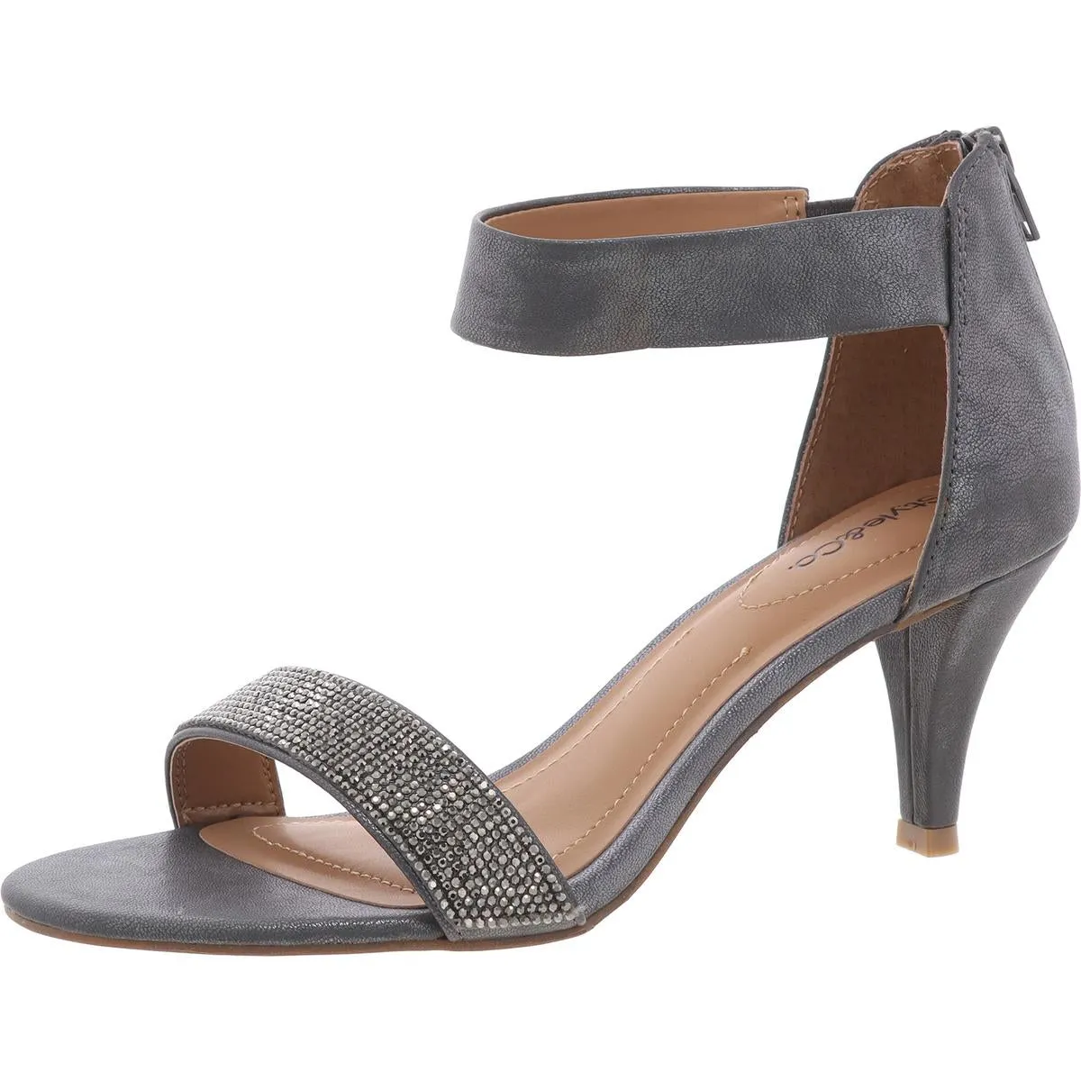 Phillys Womens Padded Insole Embellished Evening Heels
