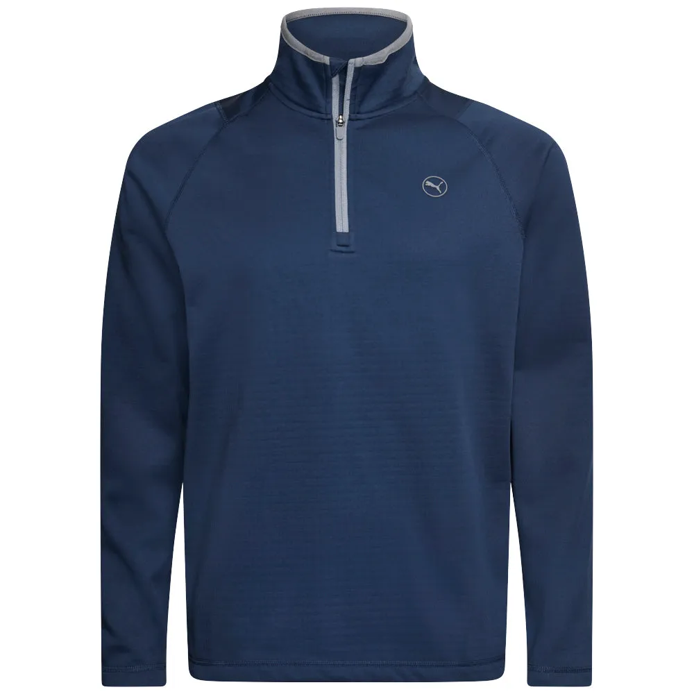 Puma Waffle Fleece 1/4 Zip Sweater - Deep Navy