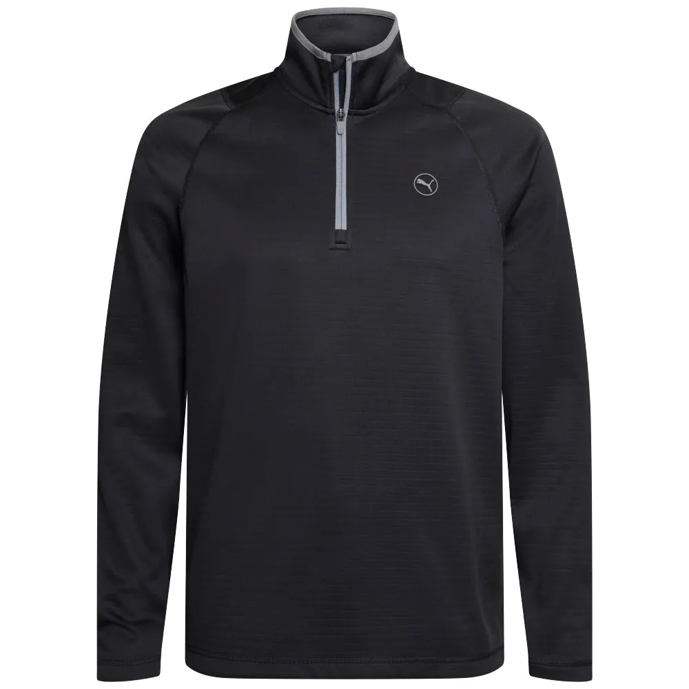 Puma Waffle Fleece 1/4 Zip Sweater - Puma Black