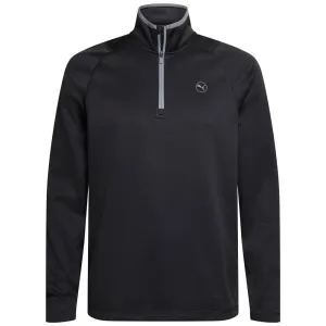 Puma Waffle Fleece 1/4 Zip Sweater - Puma Black