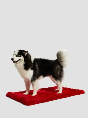 Red Faux-Fur Luxury Pet Rug Guess