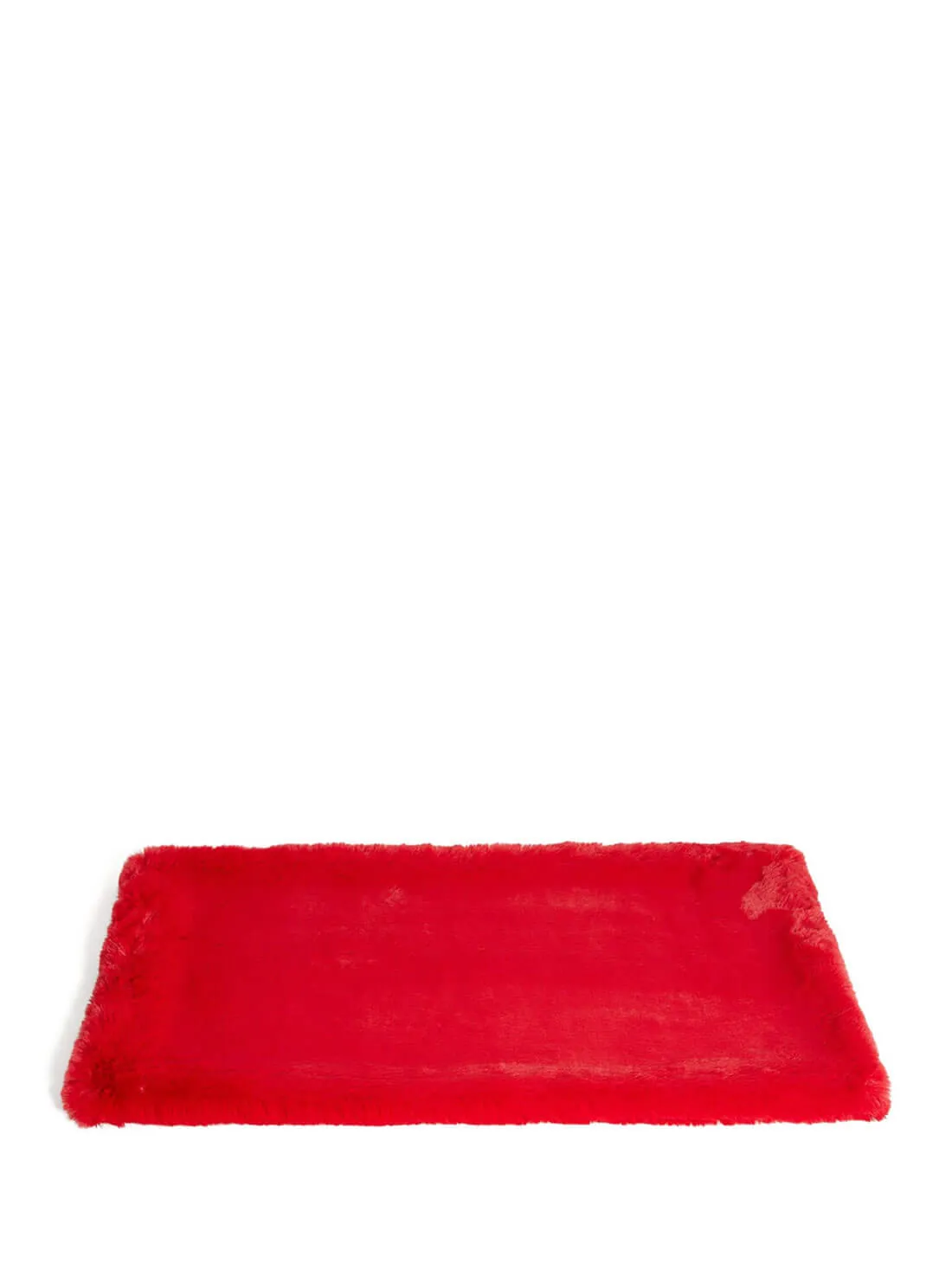 Red Faux-Fur Luxury Pet Rug Guess