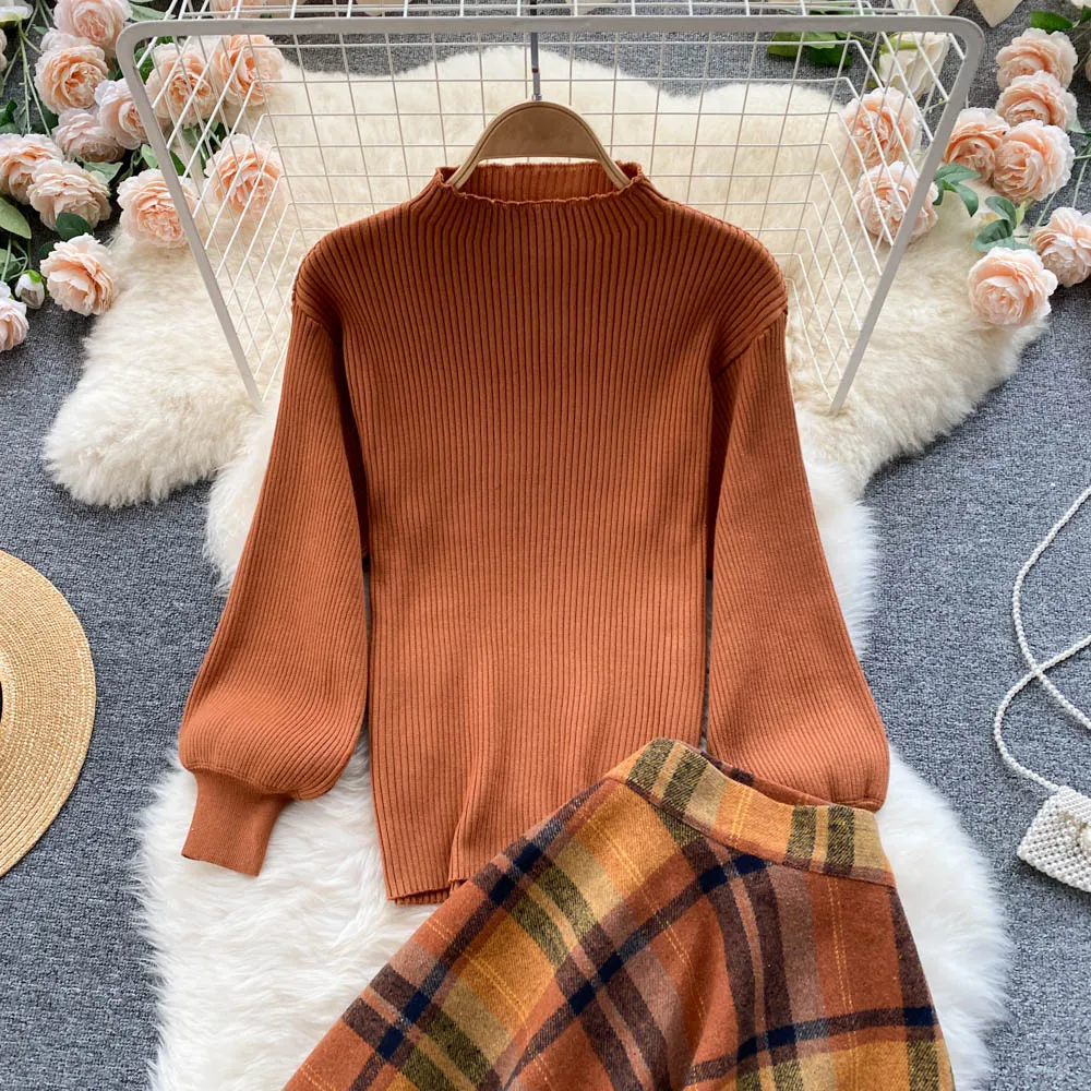Retro Knitted Top Skirt Set Anna Kay Co