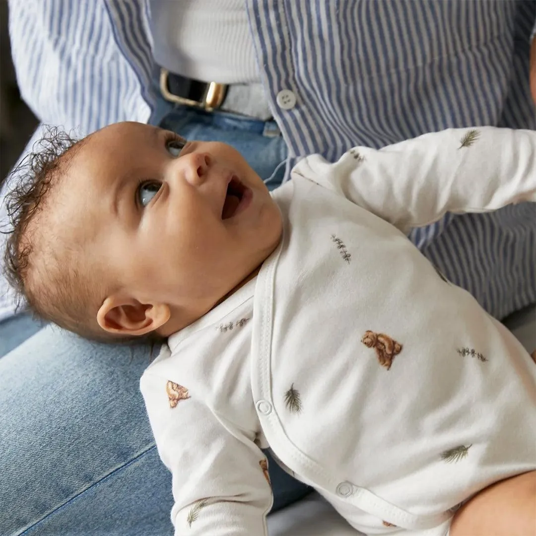 Rosa & Blue Long Bodysuit - Brown Bear