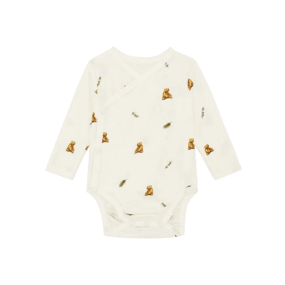 Rosa & Blue Long Bodysuit - Brown Bear