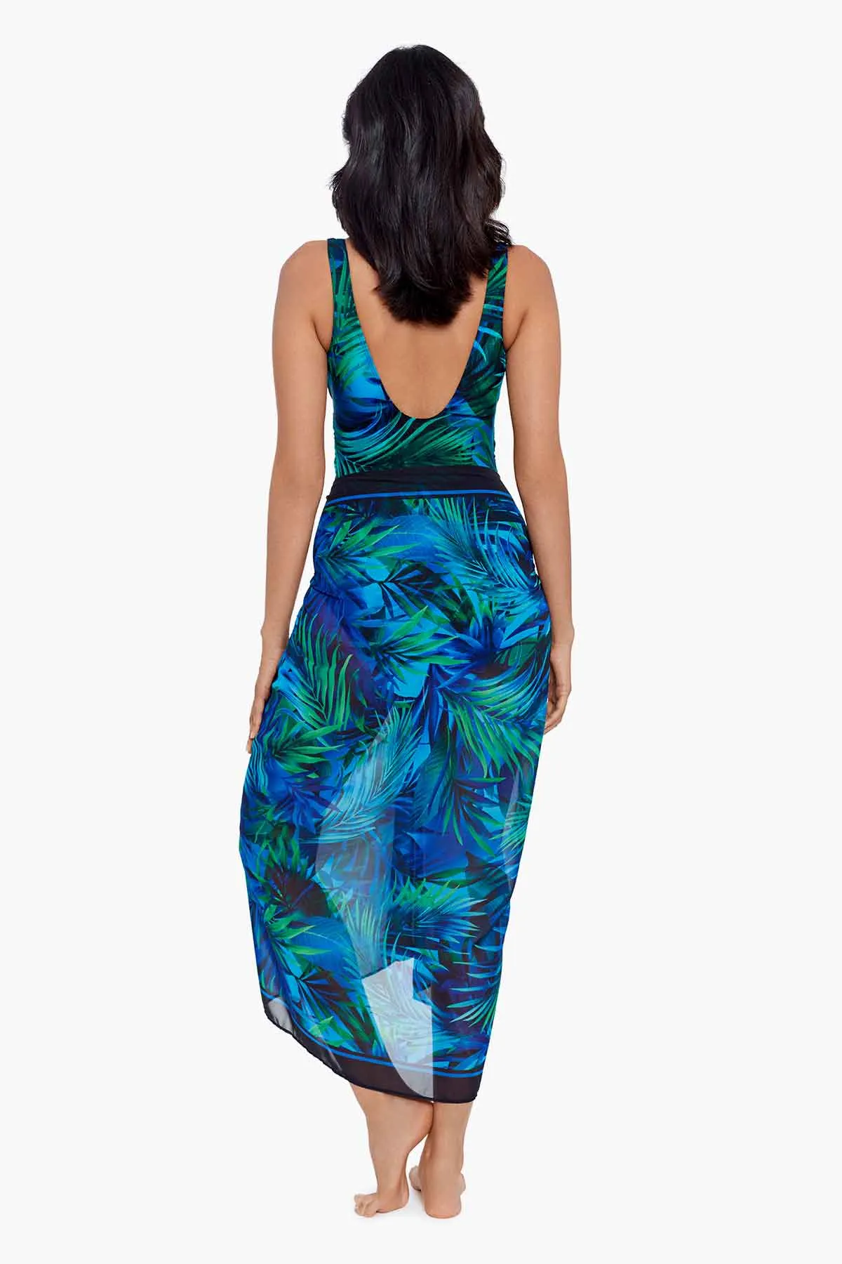 Scarf Pareo Cover Up in Palm Reeder