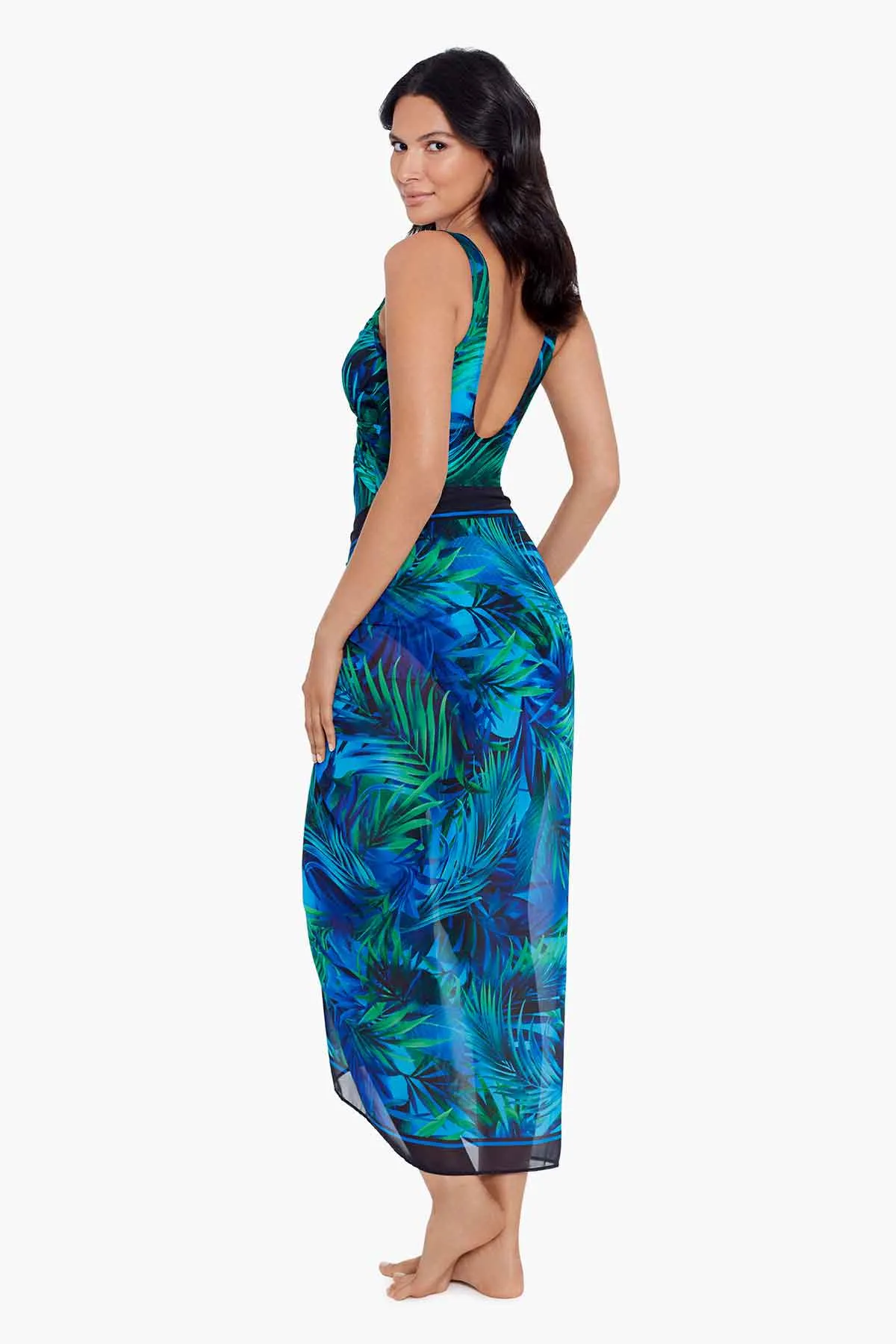 Scarf Pareo Cover Up in Palm Reeder