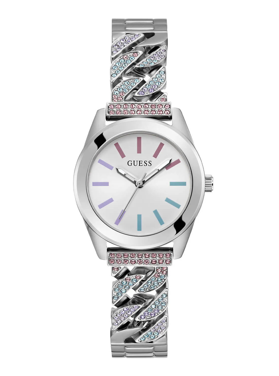 Silver Serena Multi Glitz Link Watch Guess