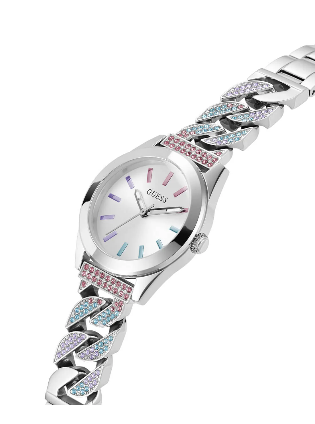 Silver Serena Multi Glitz Link Watch Guess