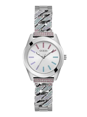 Silver Serena Multi Glitz Link Watch Guess