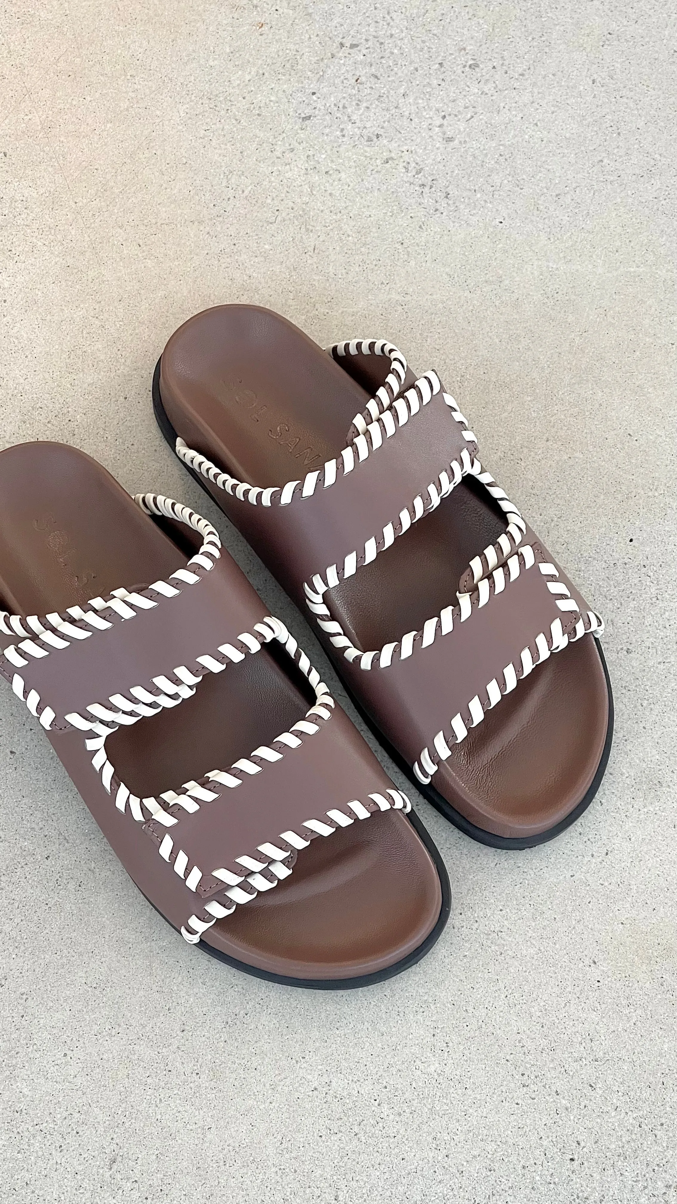 Sol Sana Fontelina Footbed - Cocoa / Off White Trim Billy J