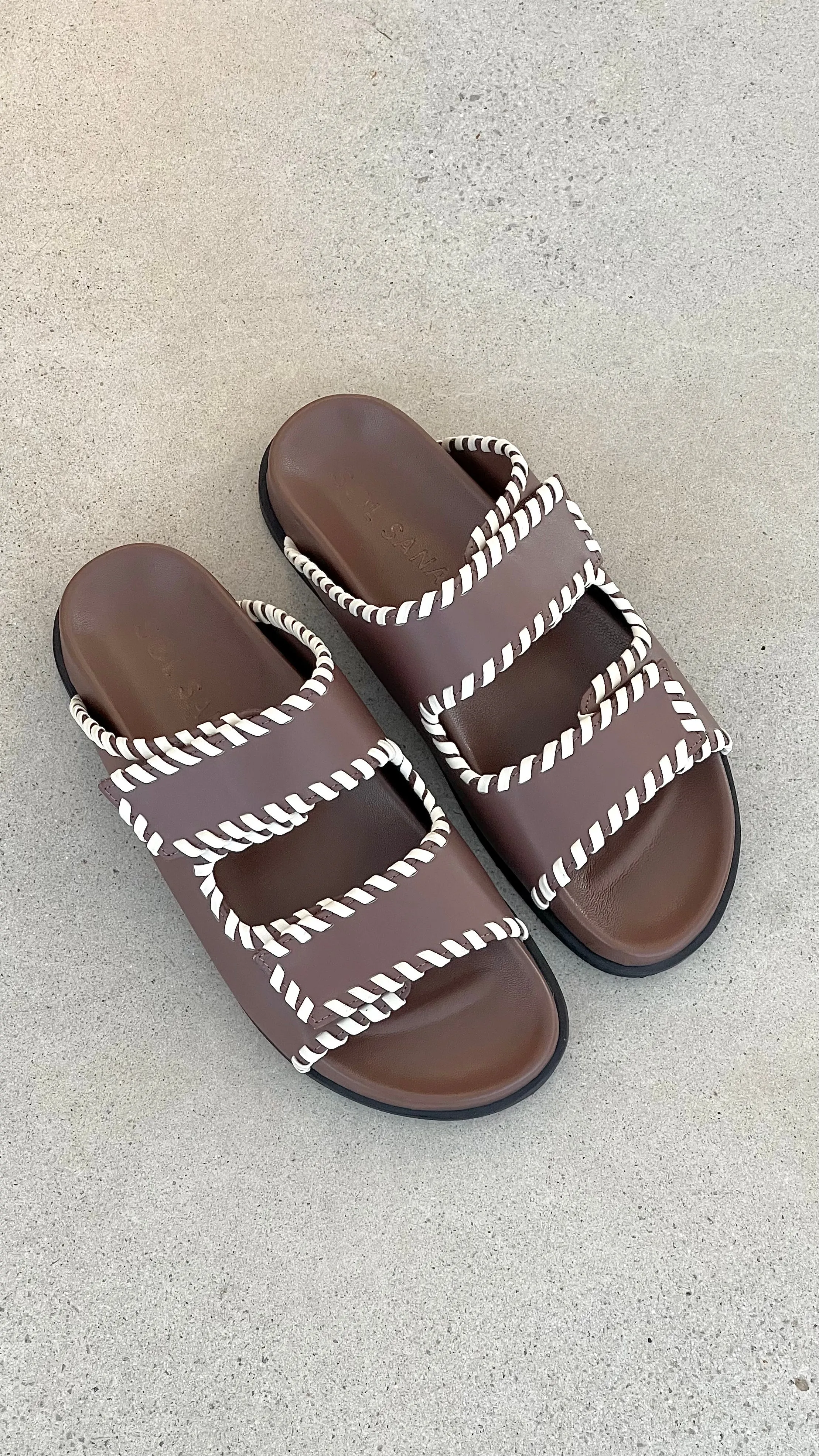 Sol Sana Fontelina Footbed - Cocoa / Off White Trim Billy J