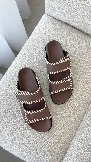 Sol Sana Fontelina Footbed - Cocoa / Off White Trim Billy J