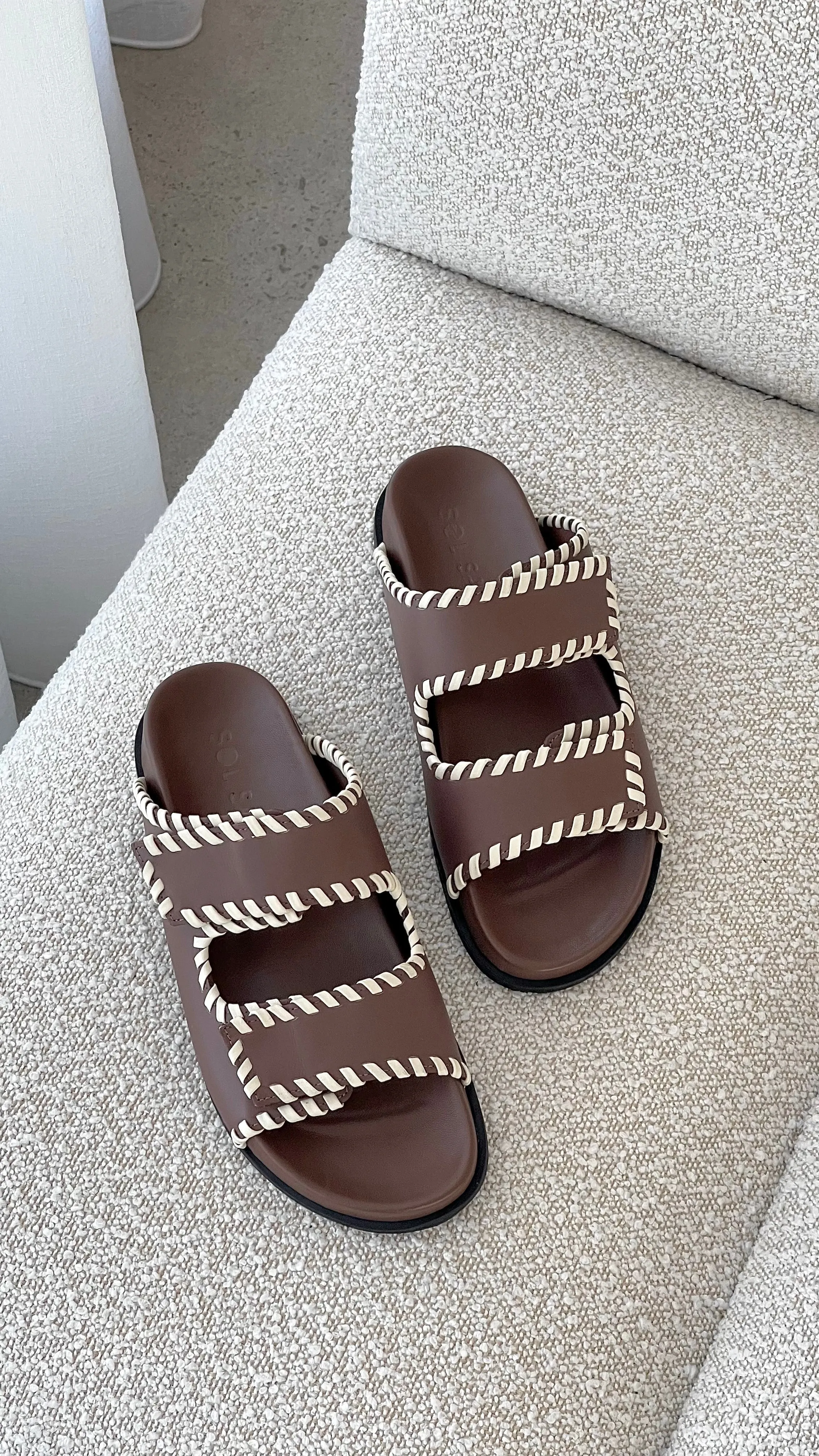 Sol Sana Fontelina Footbed - Cocoa / Off White Trim Billy J