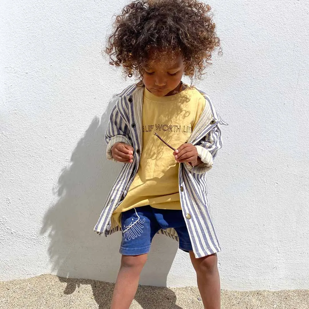 Turtledove London Living Life Embroidered T-Shirt - Sunshine