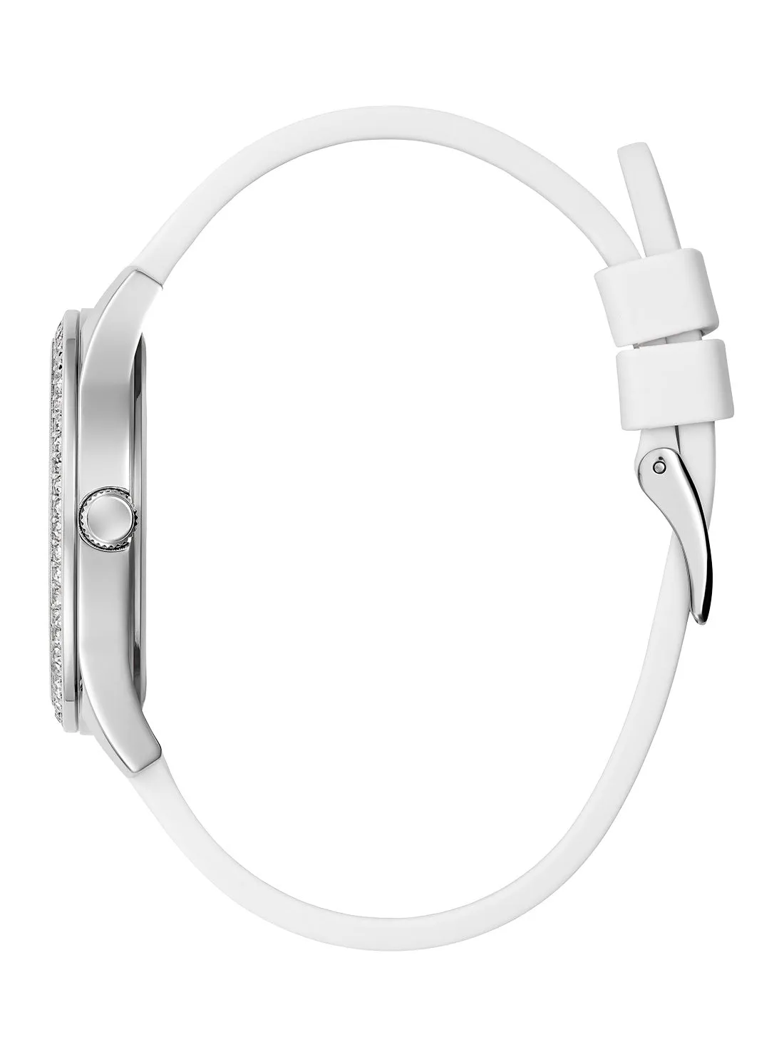 White Idol Lady Silicone Watch Guess