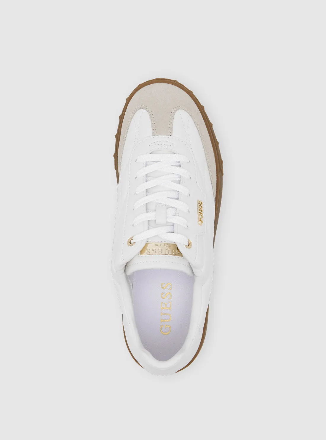 White Iquilt Low-Top Sneaker Guess